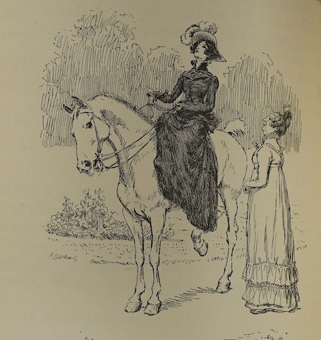 Austen, Jane - Pride and Prejudice ... with a Preface by George Saintsbury and Illustrations by Hugh Thomson. first edition thus. decorated title, frontis., many text illus. and decorations, dedication leaf and half titl